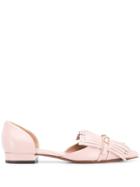 L'autre Chose Fringed Ballerina Shoes - Pink