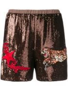 5 Progress Sequin Shorts - Brown