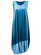 Fernanda Yamamoto Round Neck Midi Dress, Women's, Size: 43, Blue, Polyester/spandex/elastane