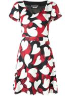 Boutique Moschino Heart Print Dress, Women's, Size: 40, Polyester