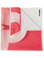 Jil Sander Printed Scarf - White