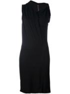 Rick Owens Lilies Drape Detail Tunic, Women's, Size: 40, Black, Cotton/polyamide/viscose