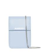 Burberry Horseferry Print Leather Card Case Lanyard - Blue