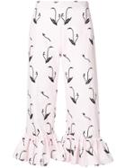 Giuseppe Di Morabito Flared Cuff Cropped Trousers - Pink