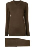 Chanel Pre-owned 1994 Knitted Trousers And Jumper Set - Brown