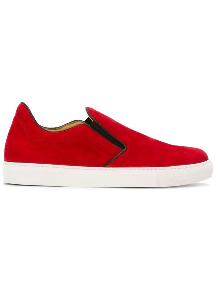 Mr. Hare Llewelyn Slip-on Sneakers, Men's, Size: 11, Red, Suede/leather/rubber