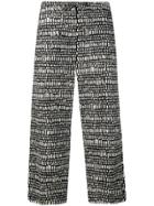 's Max Mara Print Drawstring Cropped Trousers - Black