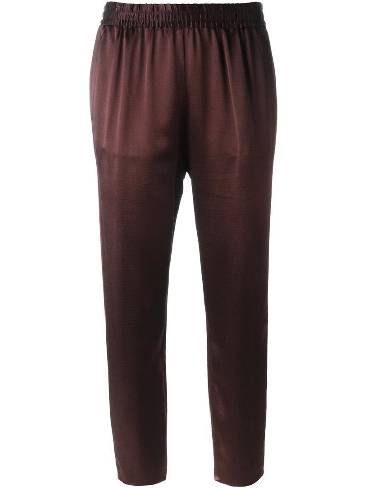 Forte Forte Satin Trousers, Women's, Size: 0, Brown, Acetate/viscose