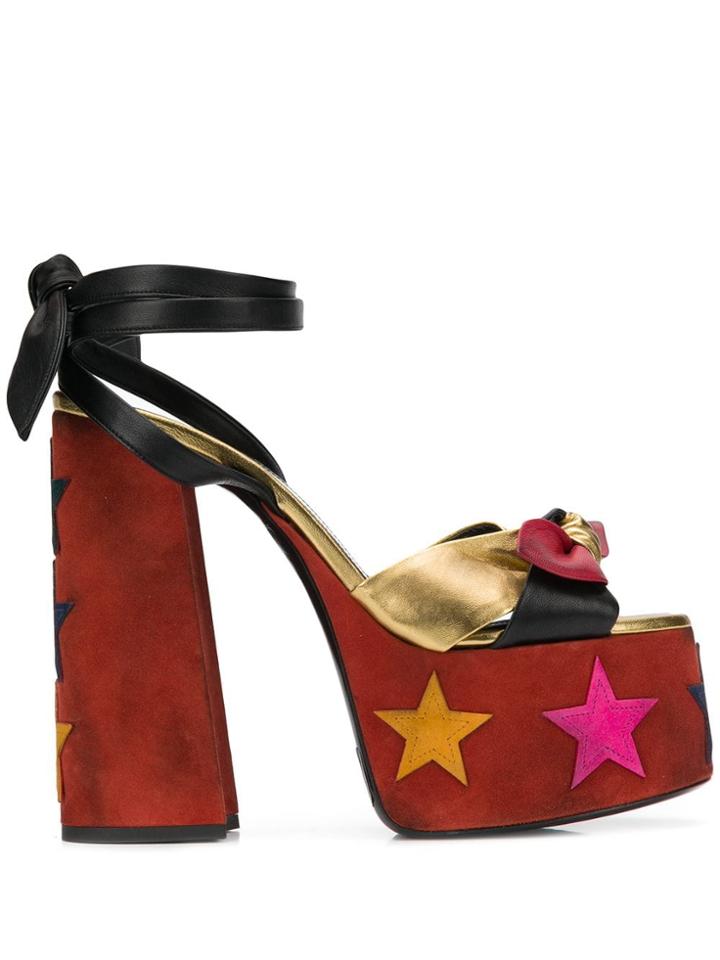 Saint Laurent Paige 85 Sandals - Red
