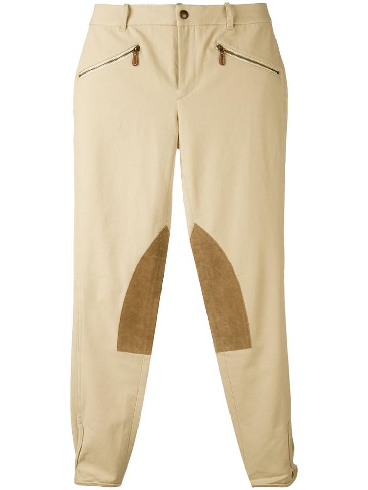 Ralph Lauren Knee Patch Skinny Trousers - Nude & Neutrals