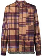 Sacai Checkered Print Shirt - Brown