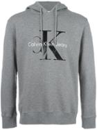 Calvin Klein Jeans Logo Print Hoodie, Men's, Size: Large, Grey, Cotton