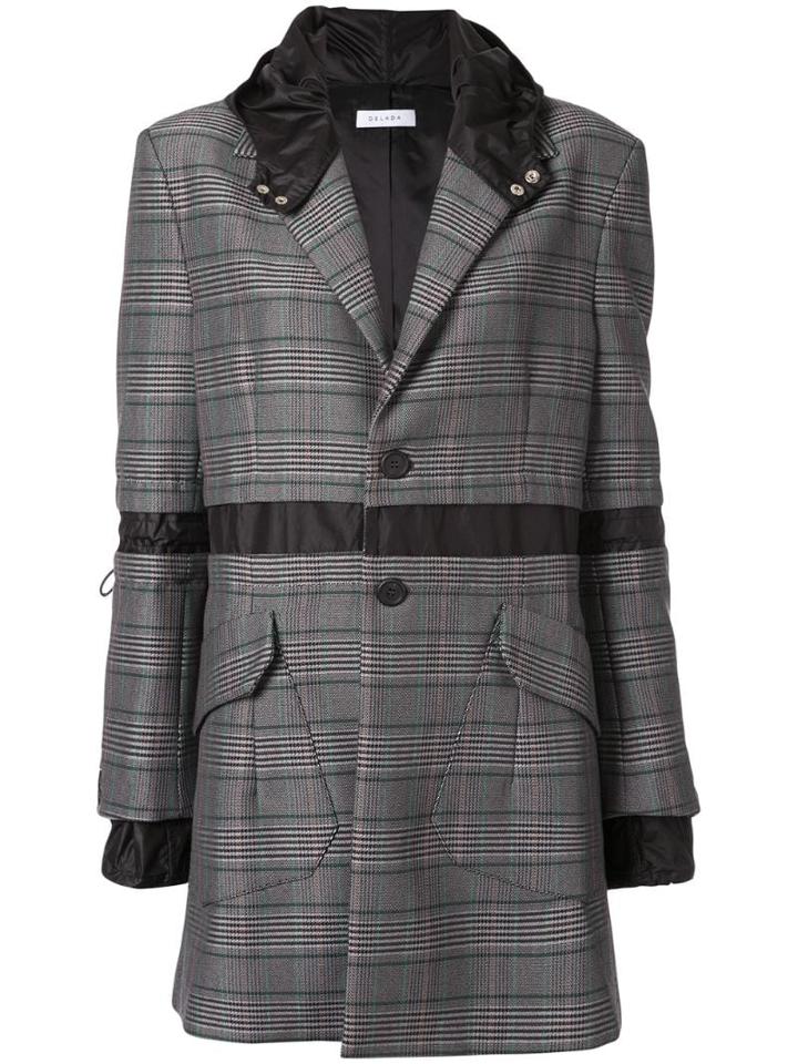 Delada Split Hooded Jacketwith Elastic - Grey