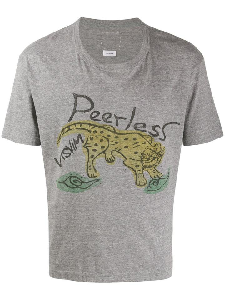 Visvim Leopard Print T-shirt - Grey