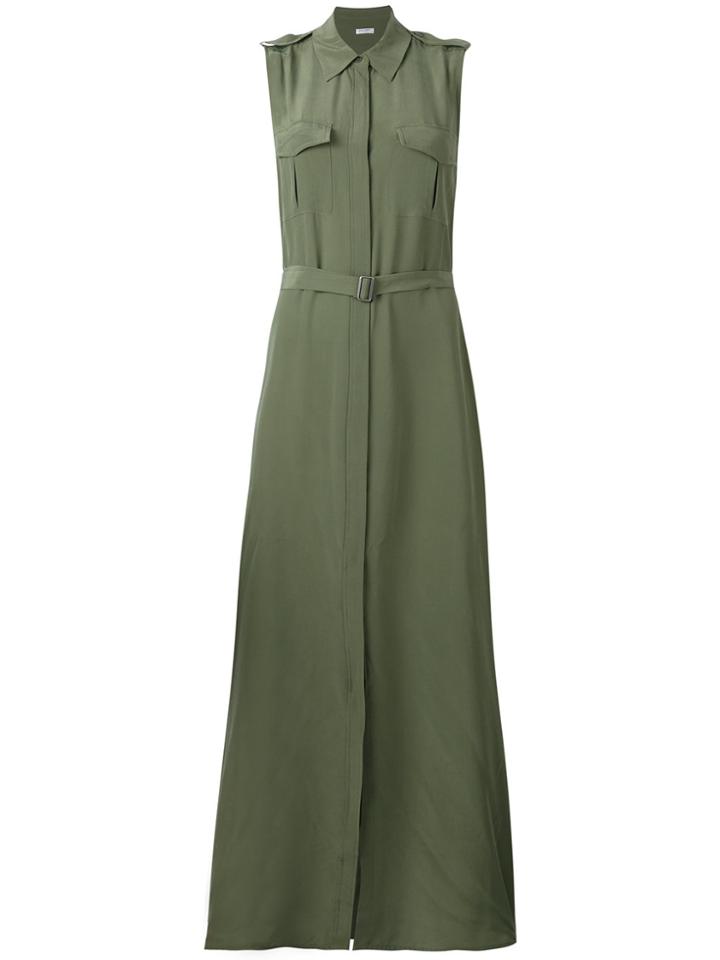 Equipment Belted Shirt Dress - Green