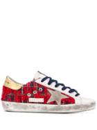 Golden Goose Plaid Superstar Sneakers - White