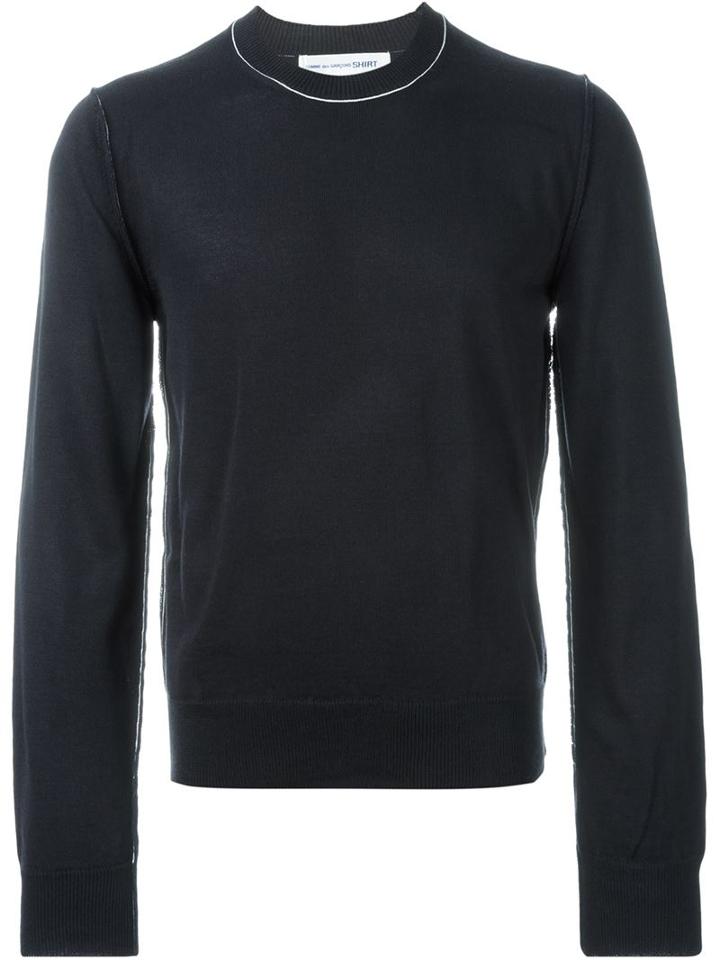 Comme Des Garçons Shirt Crewneck Jumper, Men's, Size: Medium, Blue, Acrylic/polyester/wool