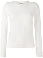 A.p.c. Hole Detail Longsleeve Sweater - White