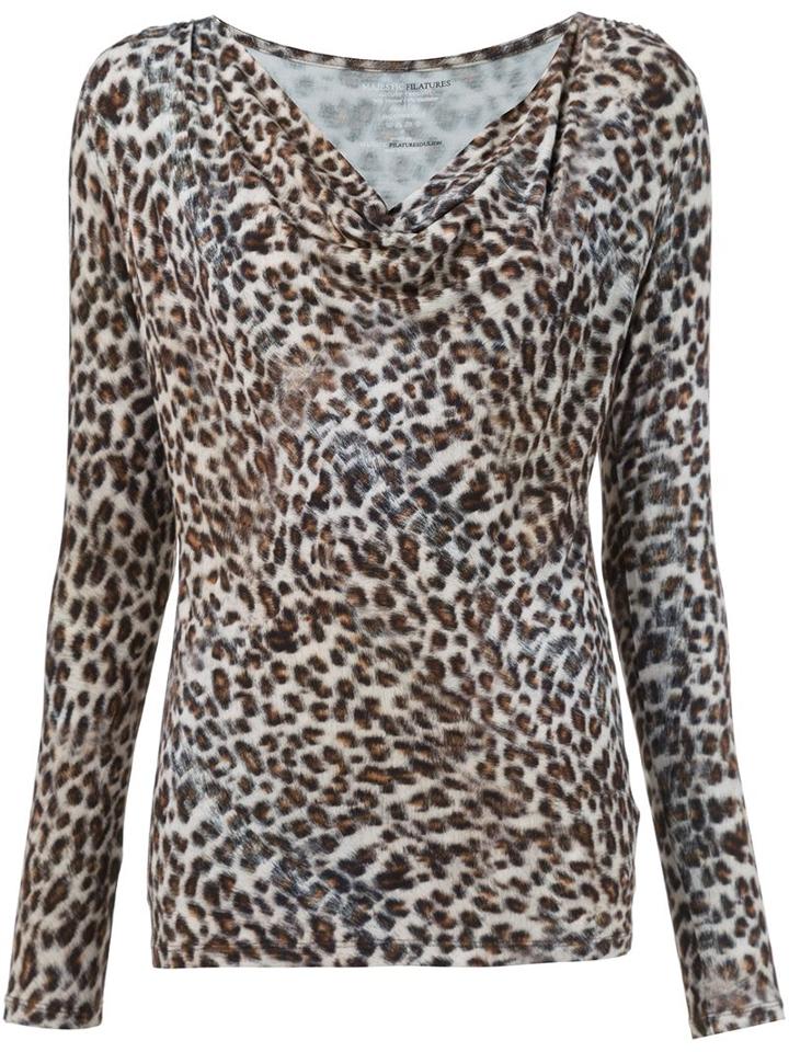 Majestic Filatures Animal Print Blouse