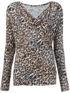 Majestic Filatures Animal Print Blouse