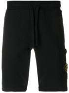 Stone Island Logo Badge Bermuda Shorts - Black