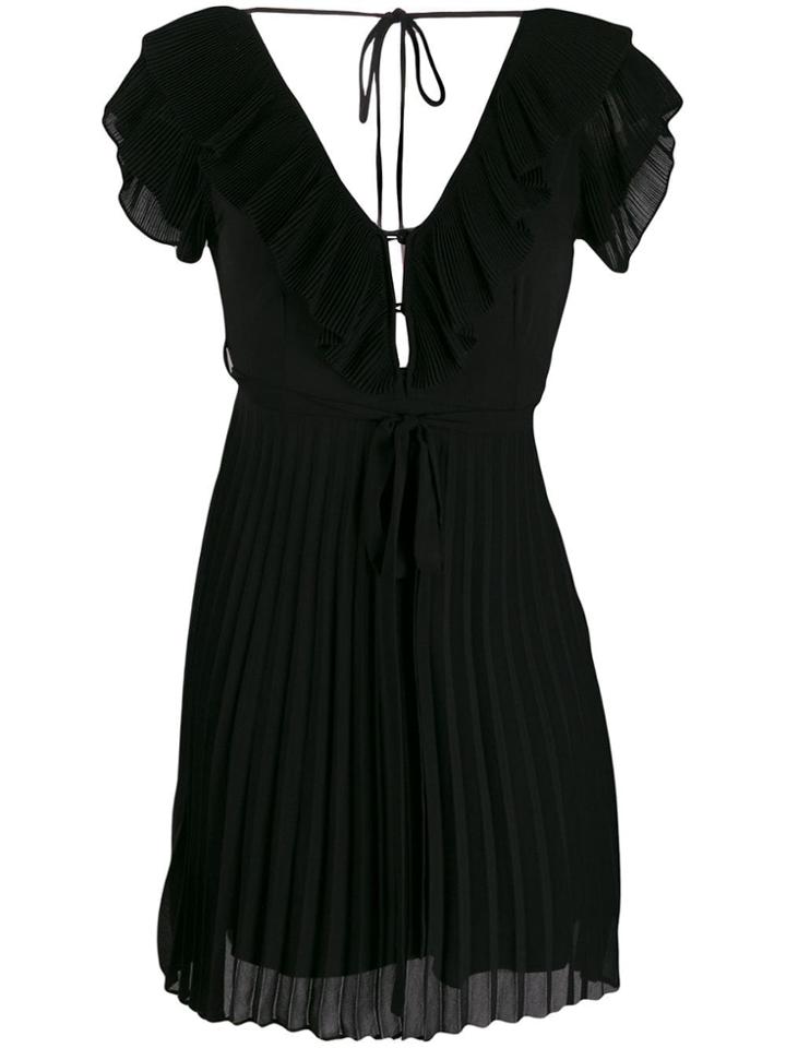 Twin-set Ruffled Collar Mini Dress - Black