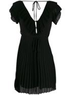 Twin-set Ruffled Collar Mini Dress - Black