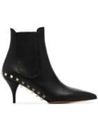 Valentino Valentino Garavani Rockstud Leather Ankle Boots - Black