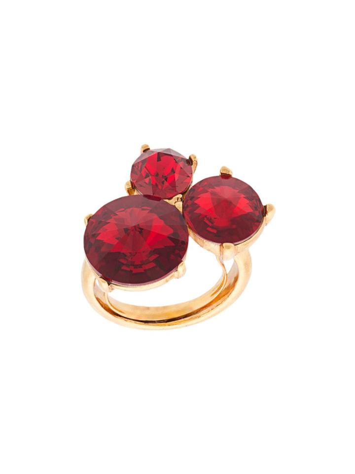 Oscar De La Renta Rivoli Stone Ring - Red