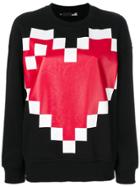 Love Moschino Pixel Heart Sweatshirt - Black