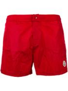 Moncler - Side Stripe Swim Shorts - Men - Polyester/polyimide - S, Red, Polyester/polyimide