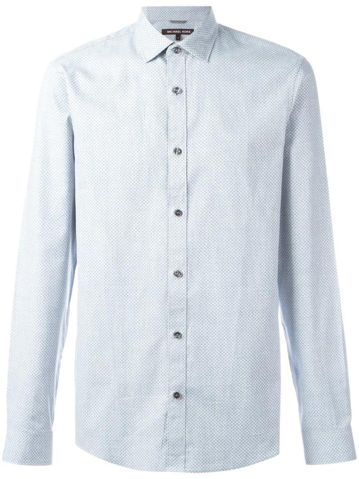 Michael Kors Textured Shirt, Men's, Size: Xl, Grey, Cotton