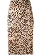 Givenchy Leopard Print A-line Skirt - Nude & Neutrals