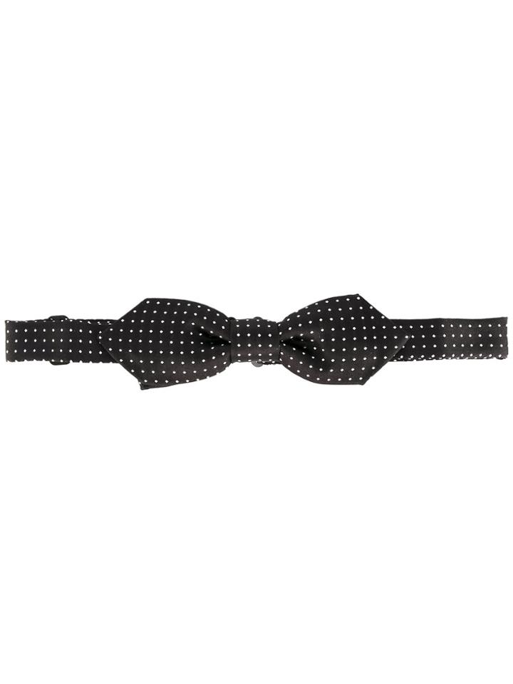 Dolce & Gabbana Dotted Bow Tie - Black