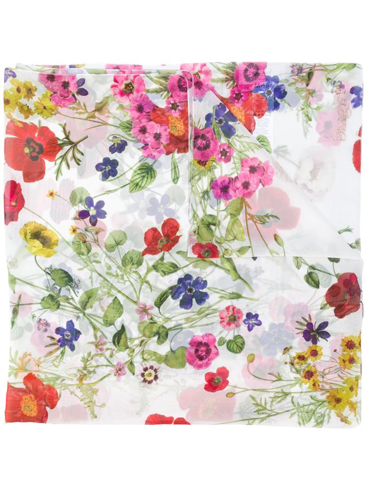 Blugirl Floral Scarf - White