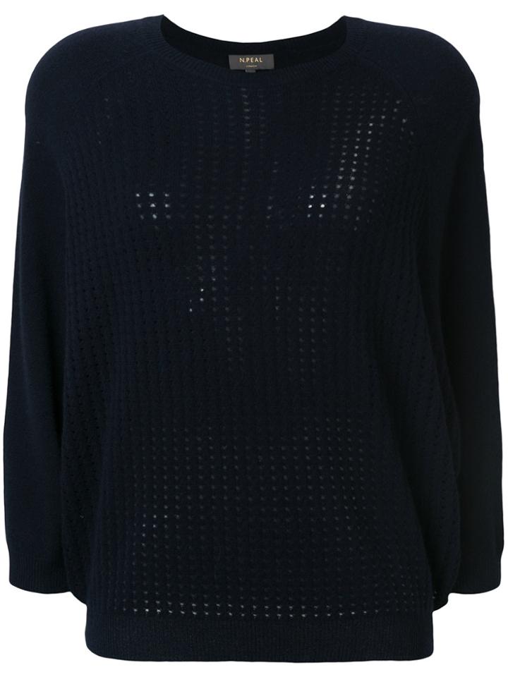 N.peal Pointelle Knit Jumper - Blue