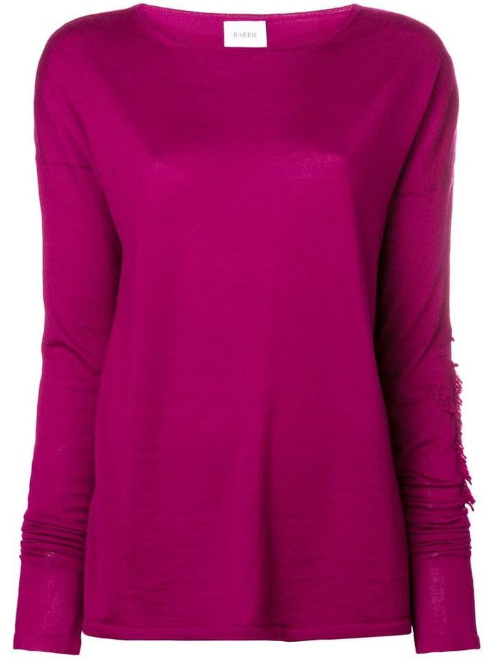Barrie Sweet Eighteen Cashmere Round Neck Pullover - Pink