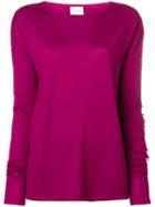 Barrie Sweet Eighteen Cashmere Round Neck Pullover - Pink