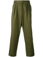 J.w.anderson Tailored Loose-fit Trousers, Men's, Size: 50, Green, Cotton/polyamide