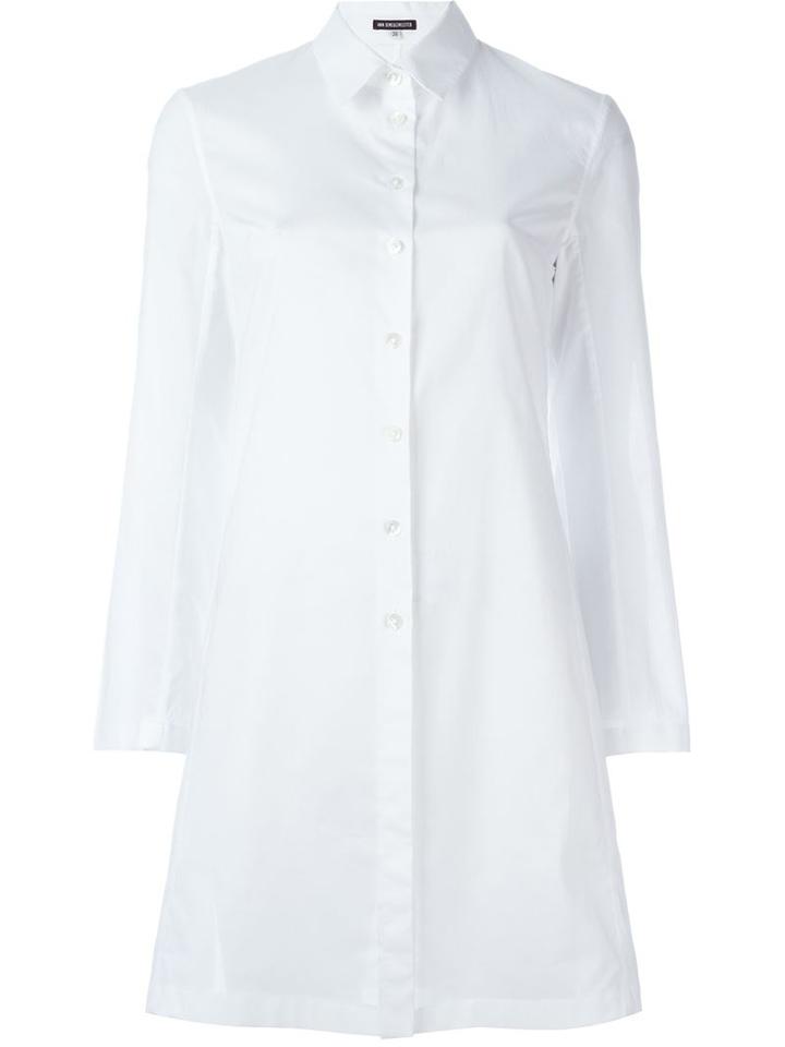 Ann Demeulemeester Longline Shirt, Women's, Size: 36, White, Cotton
