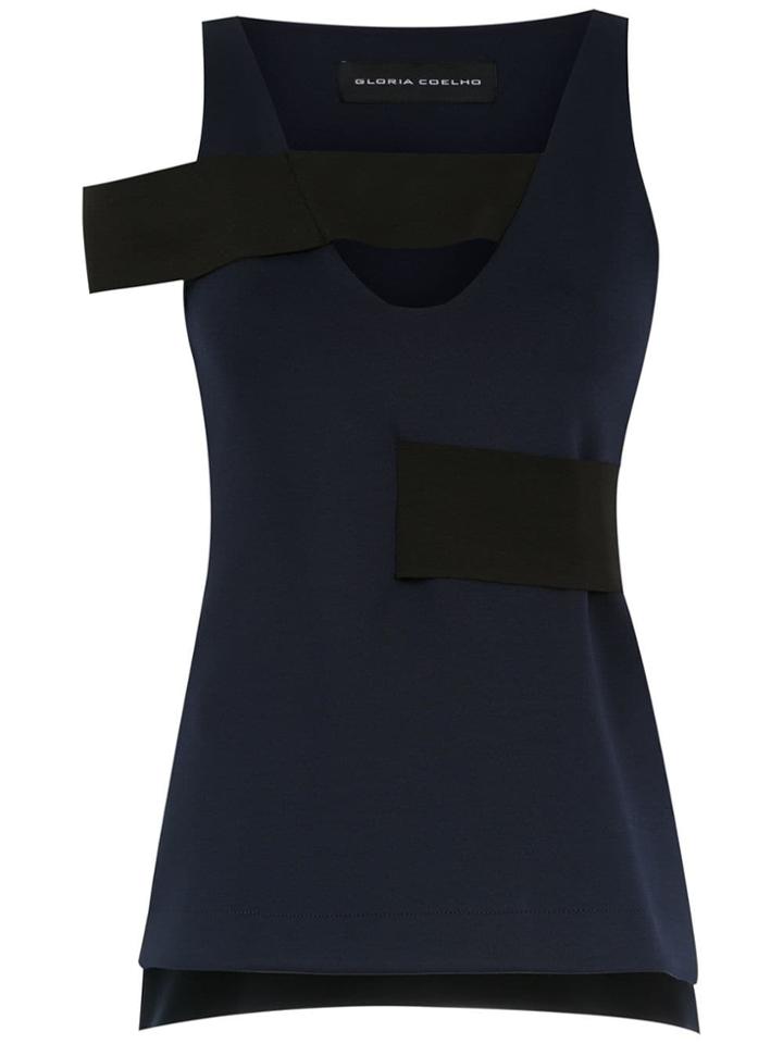 Gloria Coelho Tank Top With Strap Detail - Blue