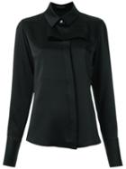 Gloria Coelho - Cut Out Shirt - Women - Polyester/acetate - G, Black, Polyester/acetate