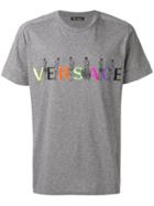 Versace Embroidered Logo T-shirt - Grey
