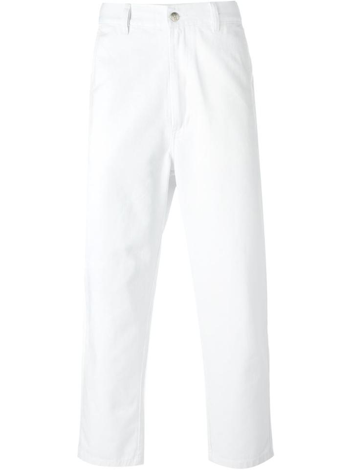 Société Anonyme Tapered Cropped Jeans, Adult Unisex, Size: Xl, White, Cotton