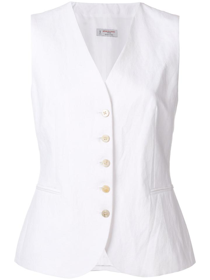 Alberto Biani Buttoned Waistcoat - White