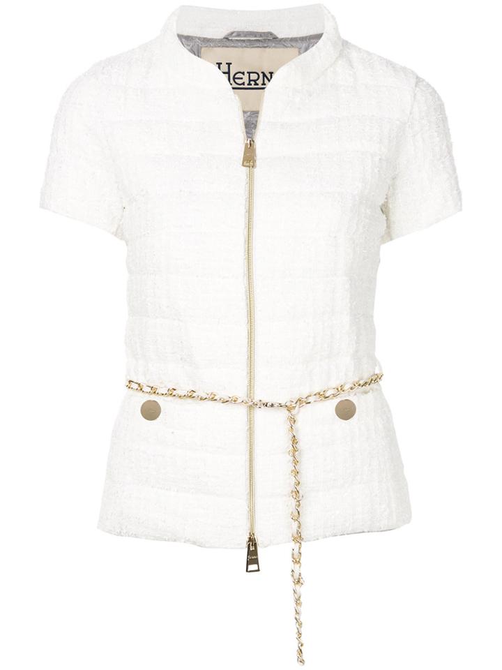 Herno Padded Bouclé Jacket - White
