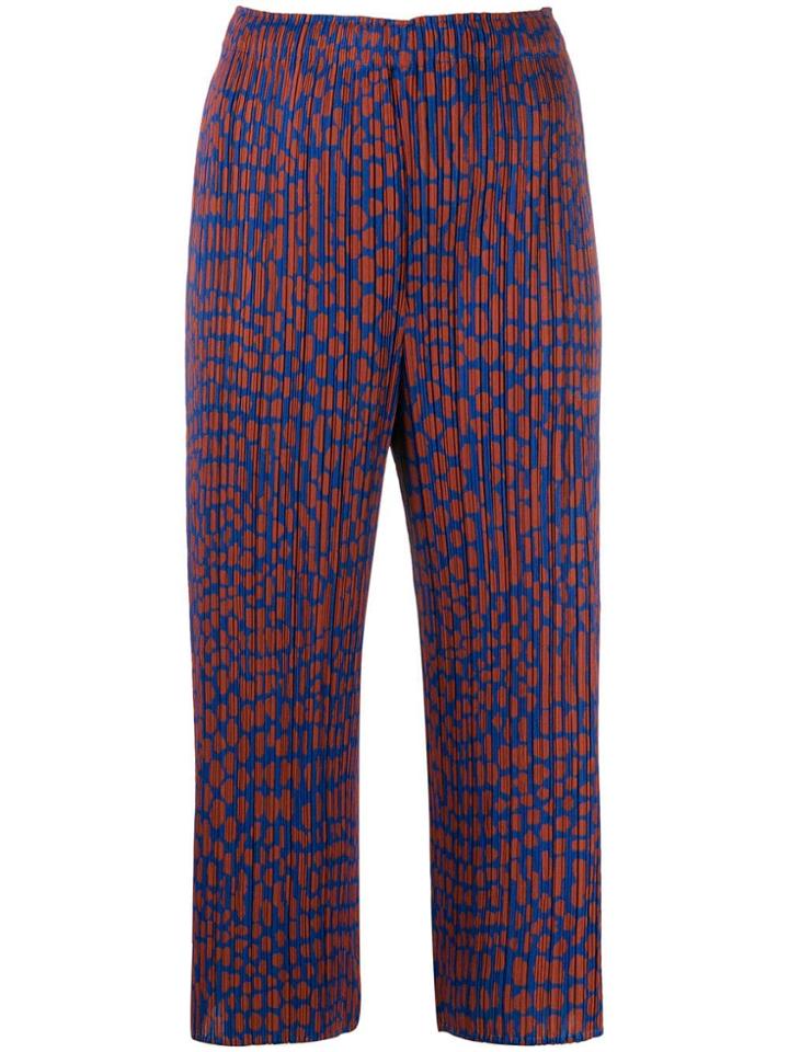 Pleats Please Issey Miyake Dotted Culottes - Blue