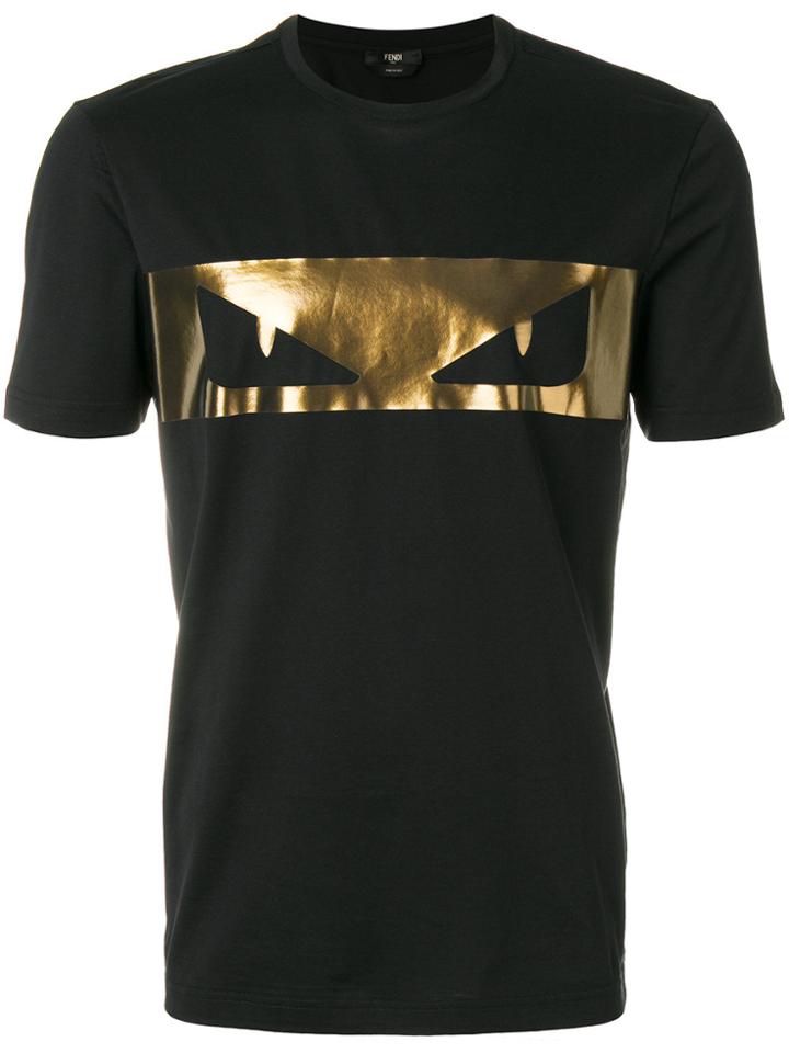 Fendi Bag Bugs-print T-shirt - Black