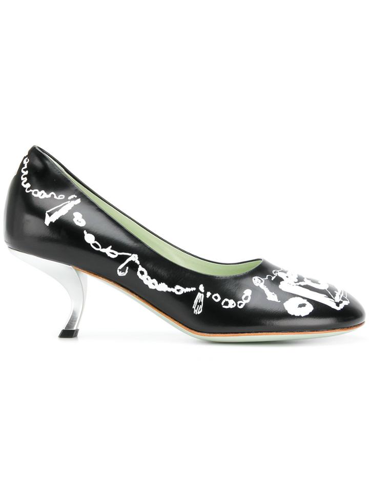 Marni Painted Pumps - Black