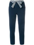 Loro Piana Cropped Belted Trousers - Blue